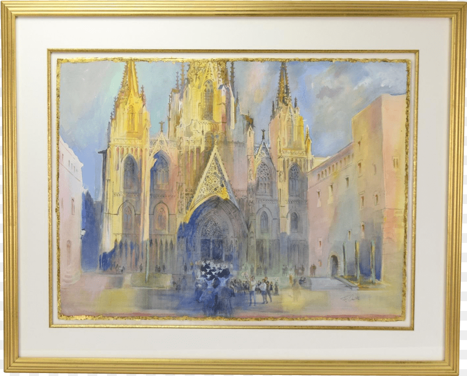 Watercolor Painting Nuns At Barcelona Cathedral Illinois Barcelona Cathedral, Art, Person Free Png Download