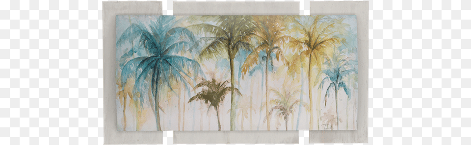 Watercolor Palms Convex Patricia Pinto Watercolor Palms Canvas, Art, Modern Art, Painting, Nature Png Image