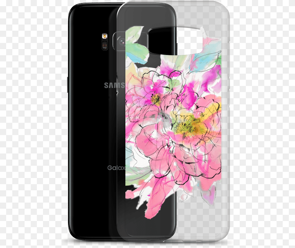 Watercolor Peony Samsung Case Iphone, Electronics, Mobile Phone, Phone Free Png Download