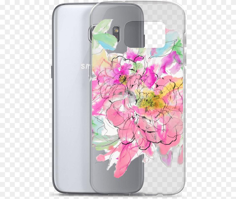 Watercolor Peony Samsung Case Mobile Phone Case, Electronics, Mobile Phone Png