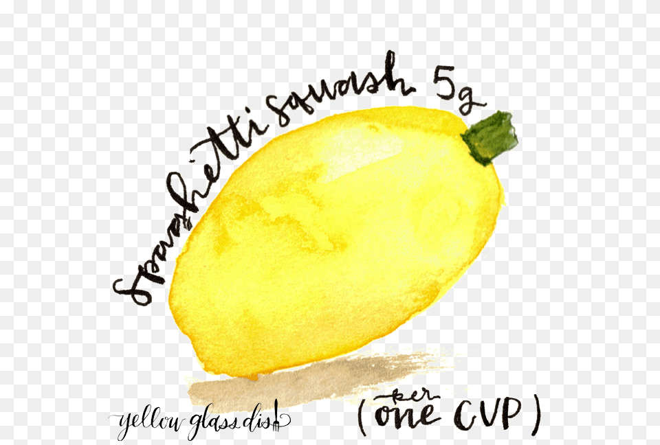 Watercolor Picture Of Spaghetti Squash Copyright Yellowglassdish Meyer Lemon, Food, Plant, Produce, Vegetable Png
