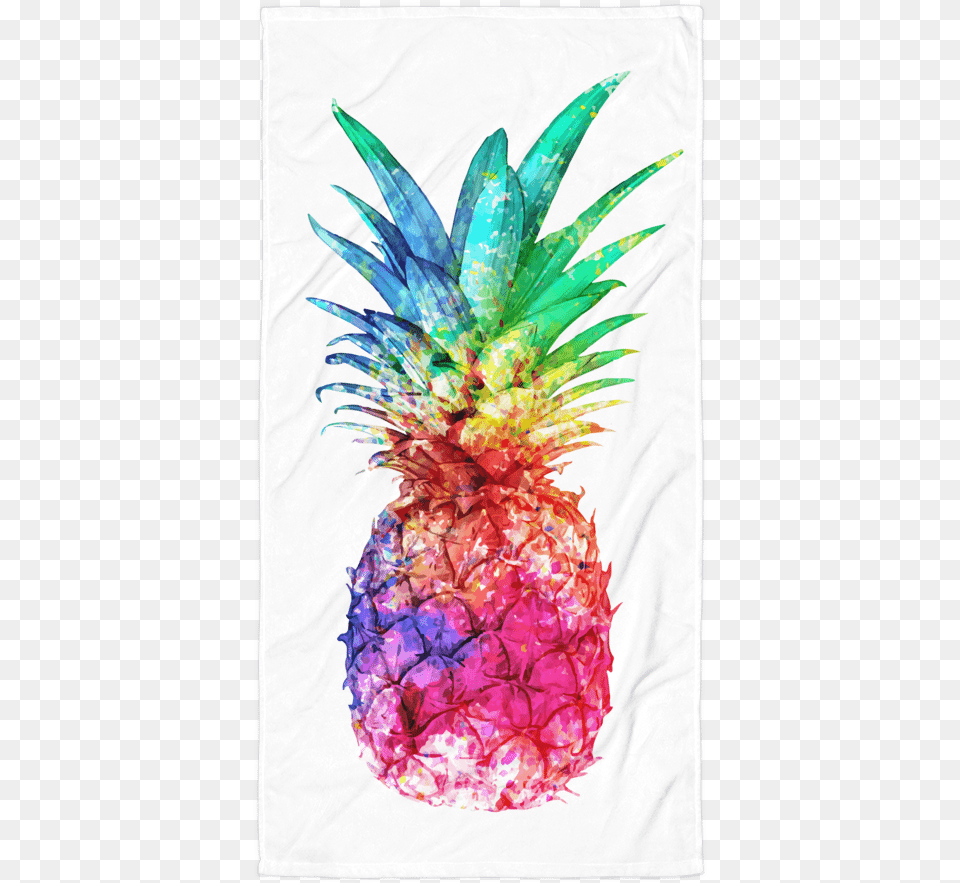 Watercolor Pineapple Beach Towel Something Different Fish Printed Cushion, Food, Fruit, Plant, Produce Free Png Download