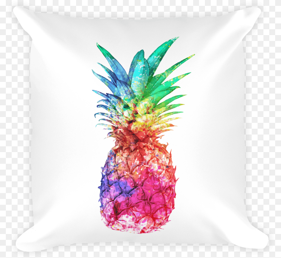 Watercolor Pineapple Pillow Pillow, Food, Fruit, Plant, Produce Free Png Download