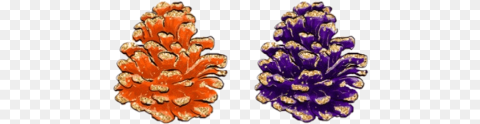 Watercolor Pinecone Pine Cone Purple Orange Artificial Flower, Accessories, Plant, Tree, Cream Png Image