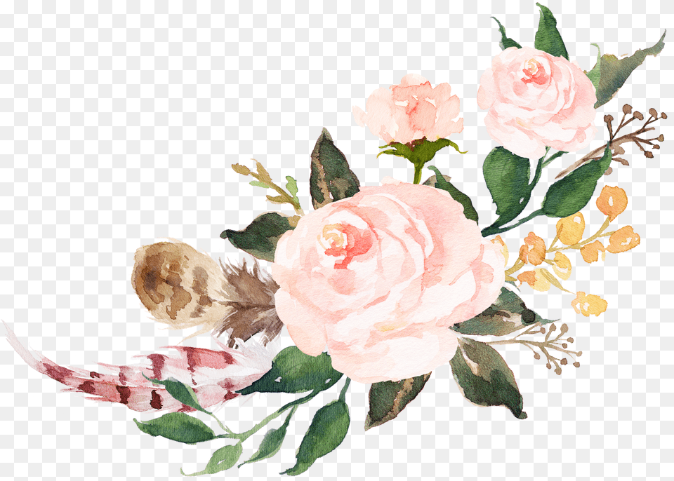 Watercolor Pink Flowers Png