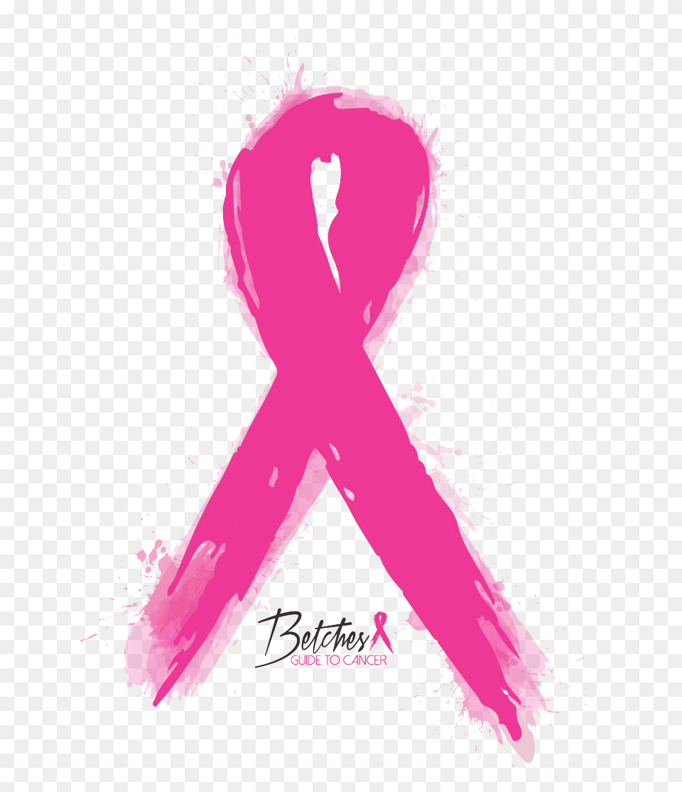 Watercolor Pink Ribbon Betches Guide To Cancer Shop Background Pink Ribbon Logo, Alphabet, Ampersand, Symbol, Text Free Transparent Png