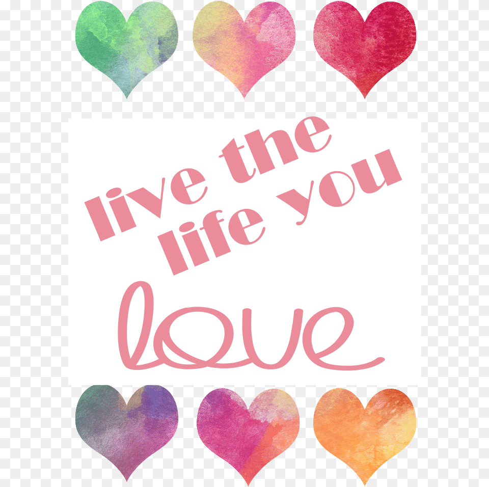 Watercolor Printables Heart Png Image