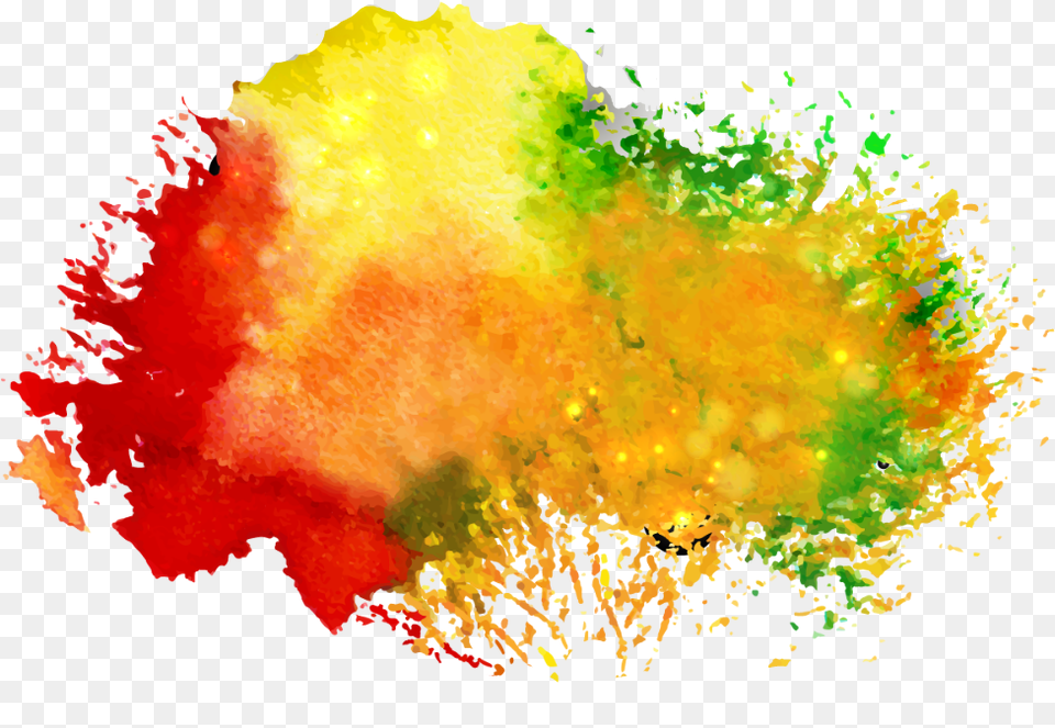 Watercolor Pull Colorful Colored Color Splash Paint Watercolor Color Splash, Art, Modern Art, Dye, Graphics Png Image