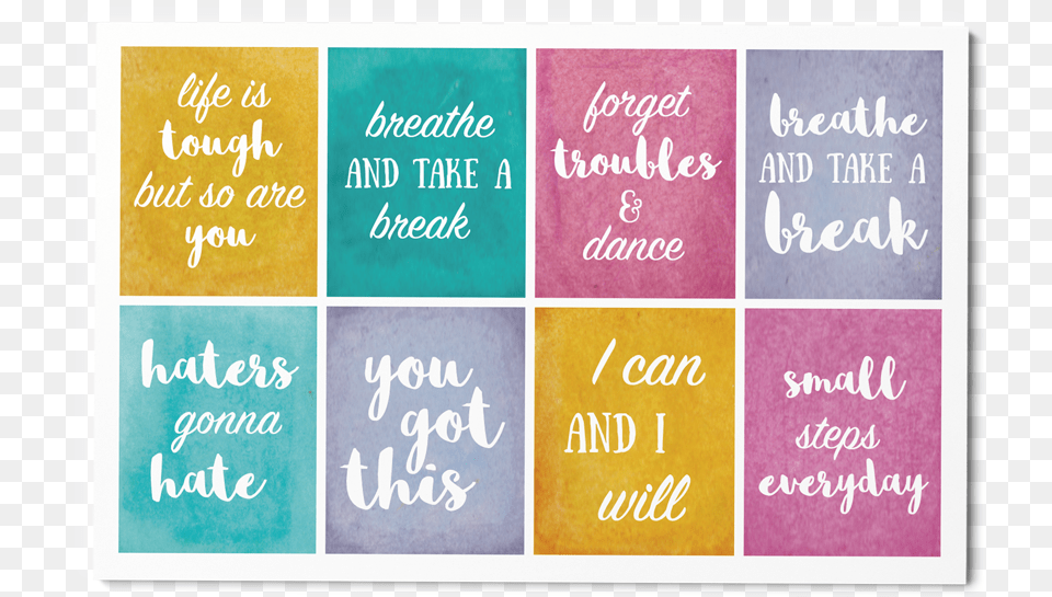 Watercolor Quotes For Happy Planner Or Erin Condren Book Cover, Text Png Image