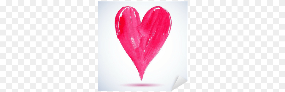 Watercolor Red Painted Heart Vector Element For Your Watercolor Painting, Flower, Petal, Plant, Balloon Free Png