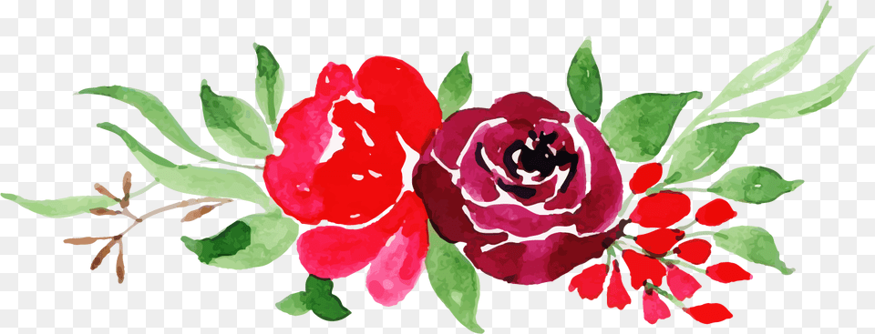 Watercolor Roses, Art, Floral Design, Flower, Graphics Free Png