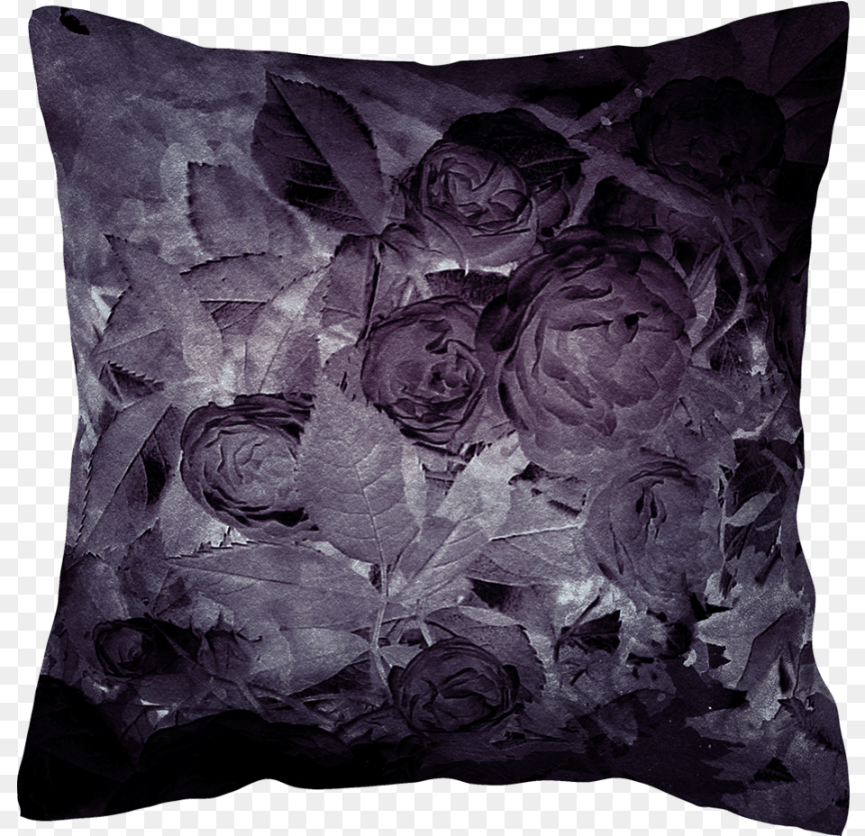 Watercolor Roses Rose Garden Purple Cushion Cushion, Home Decor, Pillow, Plant, Flower Png