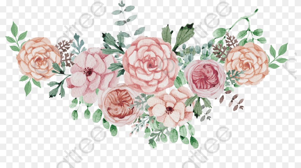 Watercolor Roses Watercolor Flowers Flower Clipart Wedding Watercolor Flowers, Rose, Art, Floral Design, Plant Png Image