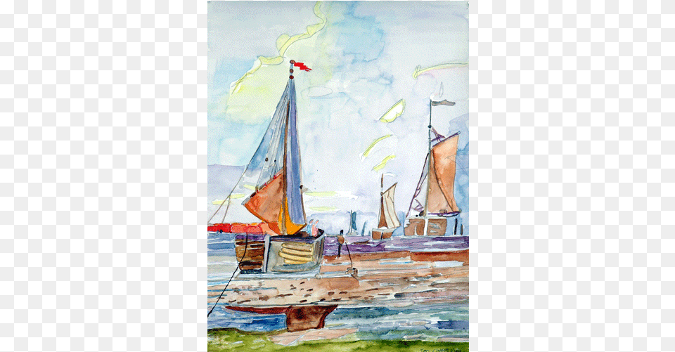 Watercolor Sailingboats Watercolor Painting, Art, Boat, Sailboat, Transportation Png