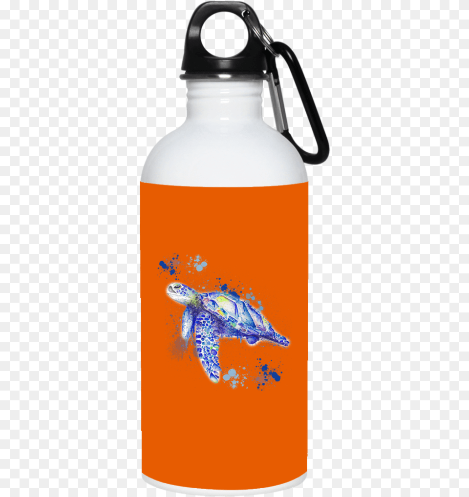 Watercolor Sea Turtle Mugs Husband Water Bottle I Love My Wife More Than Pinball, Animal, Reptile, Sea Life, Water Bottle Png