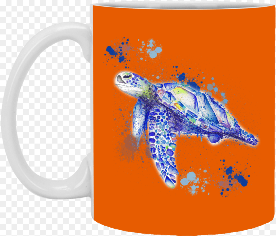 Watercolor Sea Turtle Mugs On Color Mug, Animal, Cup, Reptile, Sea Life Free Png Download