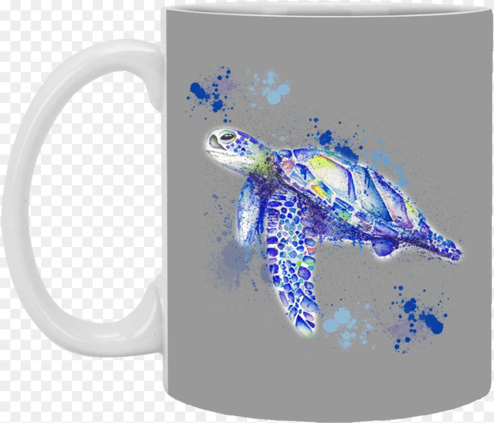 Watercolor Sea Turtle Mugs Watercolor Painting, Animal, Sea Life, Reptile, Cup Png