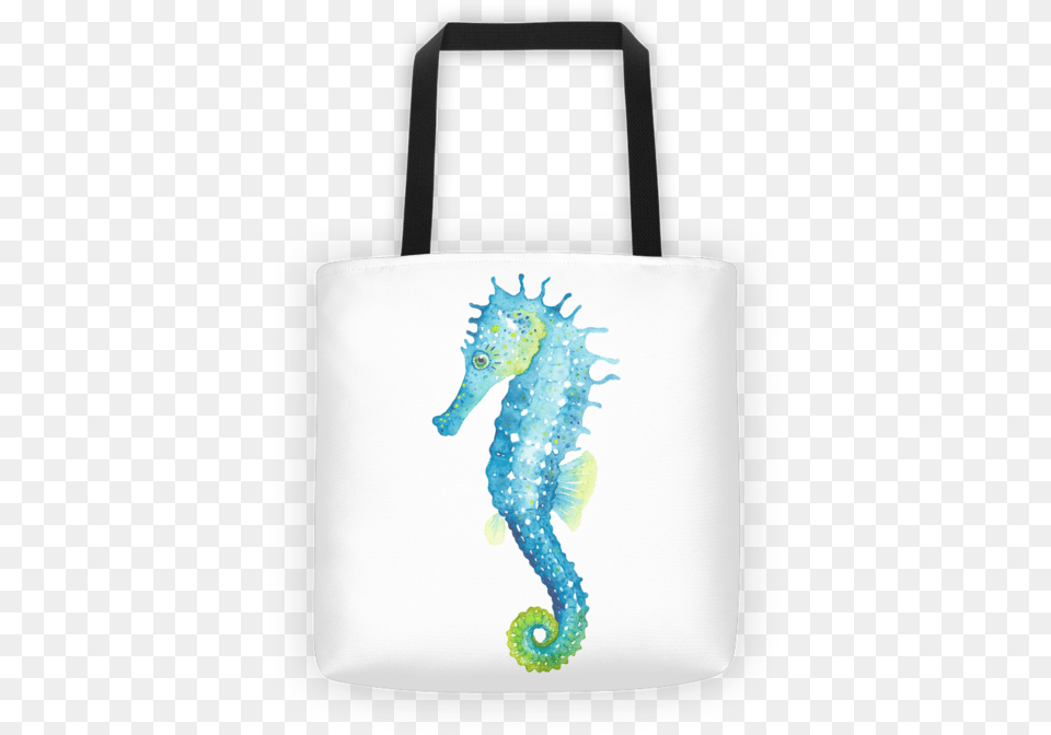 Watercolor Seahorse Tote Bag Watercolour Seahorse, Animal, Sea Life, Mammal Free Png Download