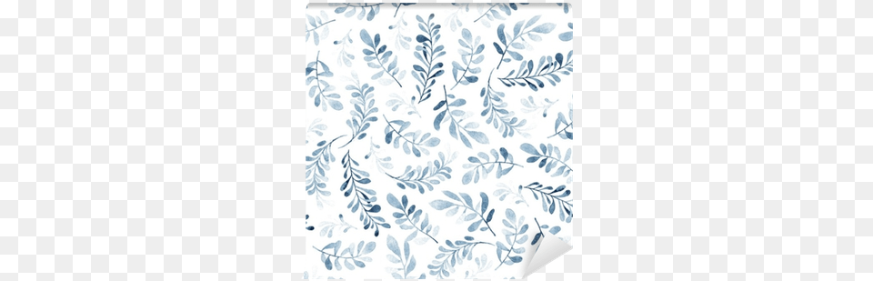 Watercolor Seamless Pattern Of Blue Branches Isolated Moof Floral Paper Wrapping, Art, Floral Design, Graphics, Home Decor Free Transparent Png
