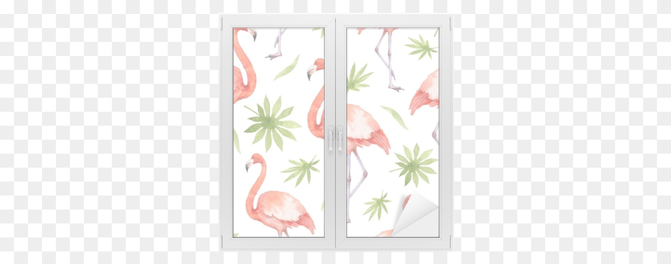 Watercolor Seamless Pattern Of Flamingo And Palm Trees Flamingo39s Palmbomen, Animal, Bird, Door, Art Free Transparent Png