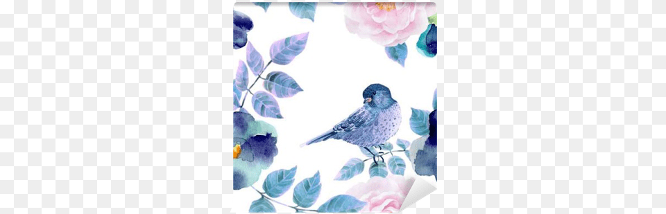 Watercolor Seamless Pattern With Flowers And Birds Trapuntino Quilt Con Stampa Romantic Flowers Cloe, Art, Painting, Animal, Bird Free Transparent Png