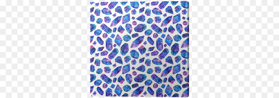 Watercolor Seamless Pattern With Galaxy Crystals Canvas Redbubble Galaxy Crystals Scarf, Accessories, Gemstone, Jewelry Free Png Download