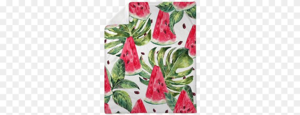 Watercolor Seamless Pattern With Slices Of Watermelon Ivy Orchard Watermelon Hand Cream Lotion With Shea, Food, Fruit, Plant, Produce Free Png Download