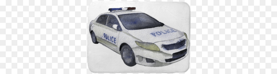 Watercolor Sketch Of Police Car On White Background Police Car, Police Car, Transportation, Vehicle Png
