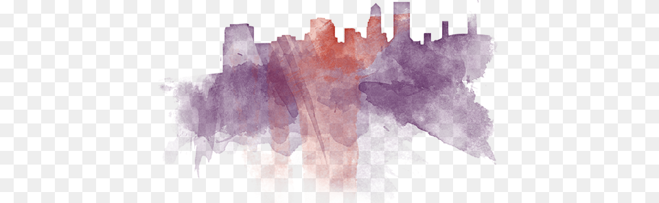 Watercolor Skyline49 Watercolor Paint, Art, Modern Art, Purple, Graphics Free Png