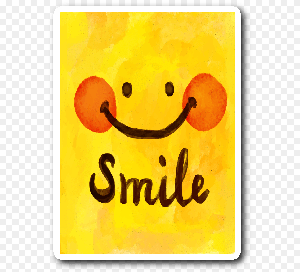 Watercolor Smile Motivational Sticker Wow Comic Book Font And Illustration On Green Keychain Free Transparent Png