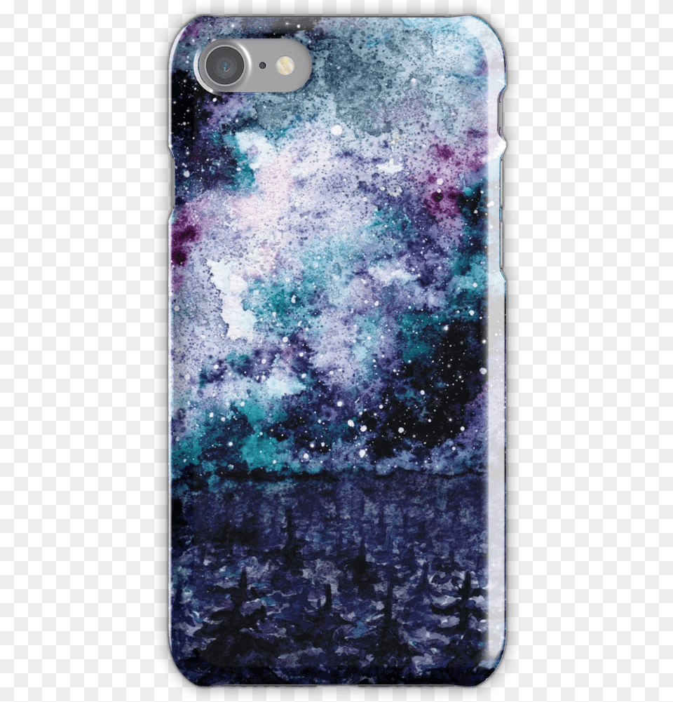 Watercolor Space And Forest Iphone 7 Snap Case Illustration, Electronics, Mobile Phone, Phone Free Png