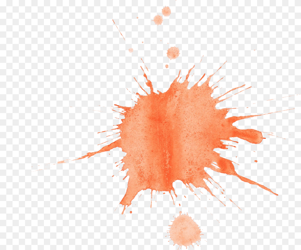 Watercolor Splash Orange Orange Paint Splatter, Stain, Person, Powder, Face Free Png