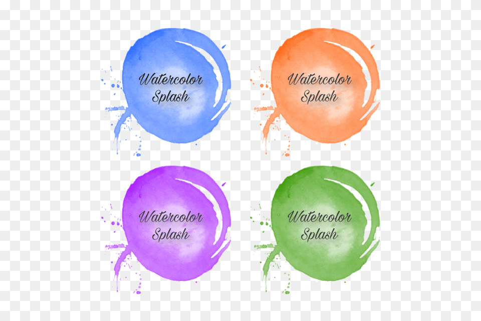 Watercolor Splash With Typography Set Watercolor Badge, Ball, Balloon, Sport, Tennis Free Png Download