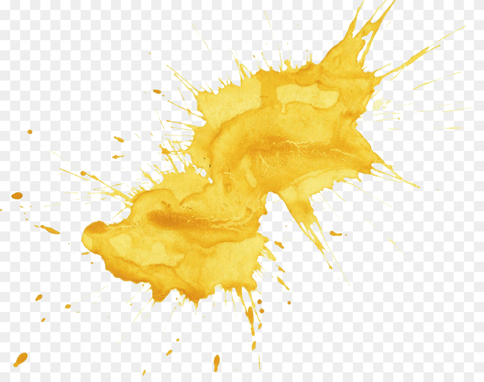 Watercolor Splatter Transparent Yellow Paint Splash, Flare, Light, Stain, Person Png