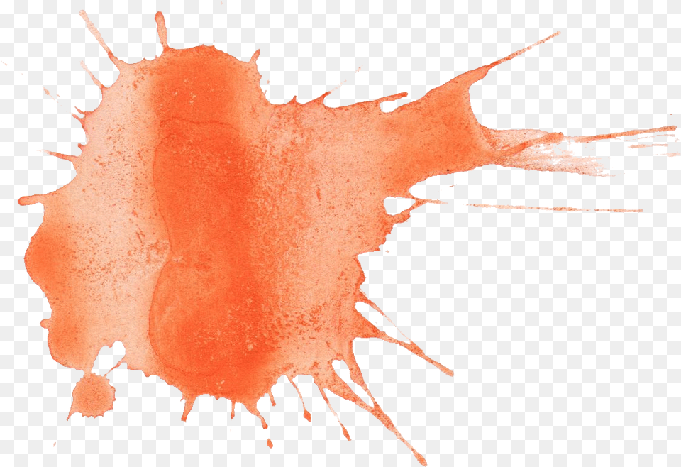 Watercolor Splatter Watercolor Orange, Stain, Person Png Image