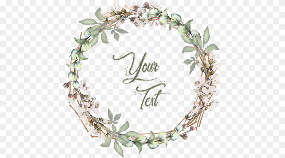 Watercolor Spring Floral Frame With Typography Vector Arcos De Flores Para Titulos, Plant, Accessories, Flower, Flower Arrangement Free Png