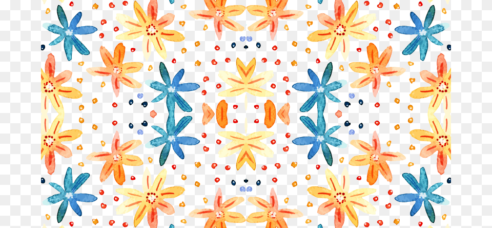 Watercolor Spring Summer Flowers Orange And Red Wallpaper Motif, Pattern, Art, Floral Design, Graphics Free Transparent Png