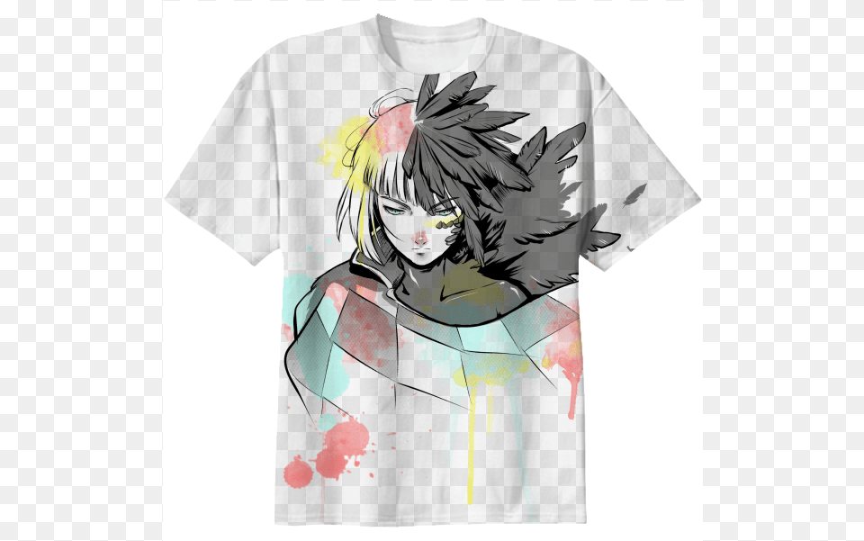 Watercolor T Shirt, Clothing, T-shirt, Person, Art Free Png