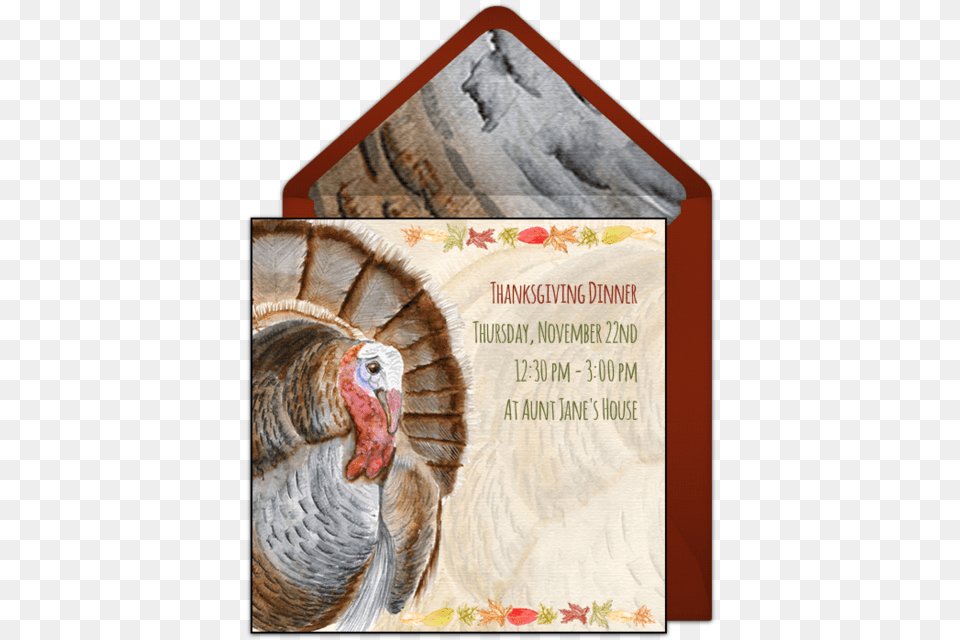 Watercolor Thanksgiving Turkey Online Invitation Thanksgiving, Fowl, Animal, Bird, Turkey Bird Free Png