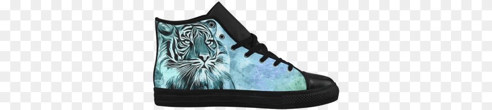 Watercolor Tiger Aquila High Top Microfiber Leather Designedbyindependentartists Case For Lg K4 2017, Clothing, Footwear, Shoe, Sneaker Png Image