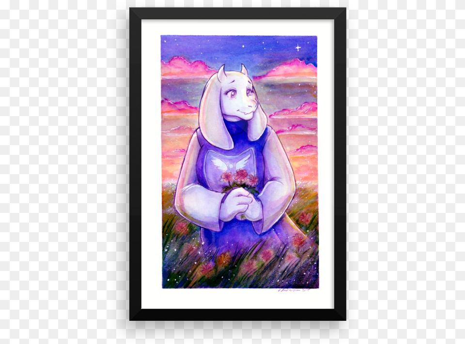Watercolor Toriel Print Picture Frame, Art, Canvas, Painting, Modern Art Free Png