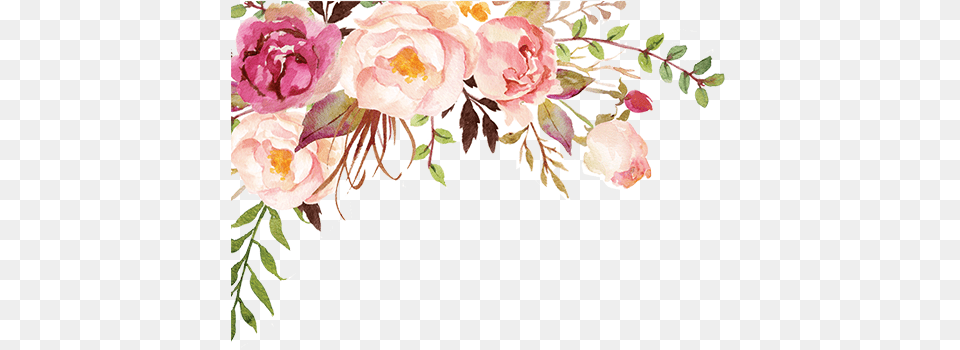 Watercolor Background Floral Corner Design, Art, Plant, Pattern, Graphics Free Transparent Png