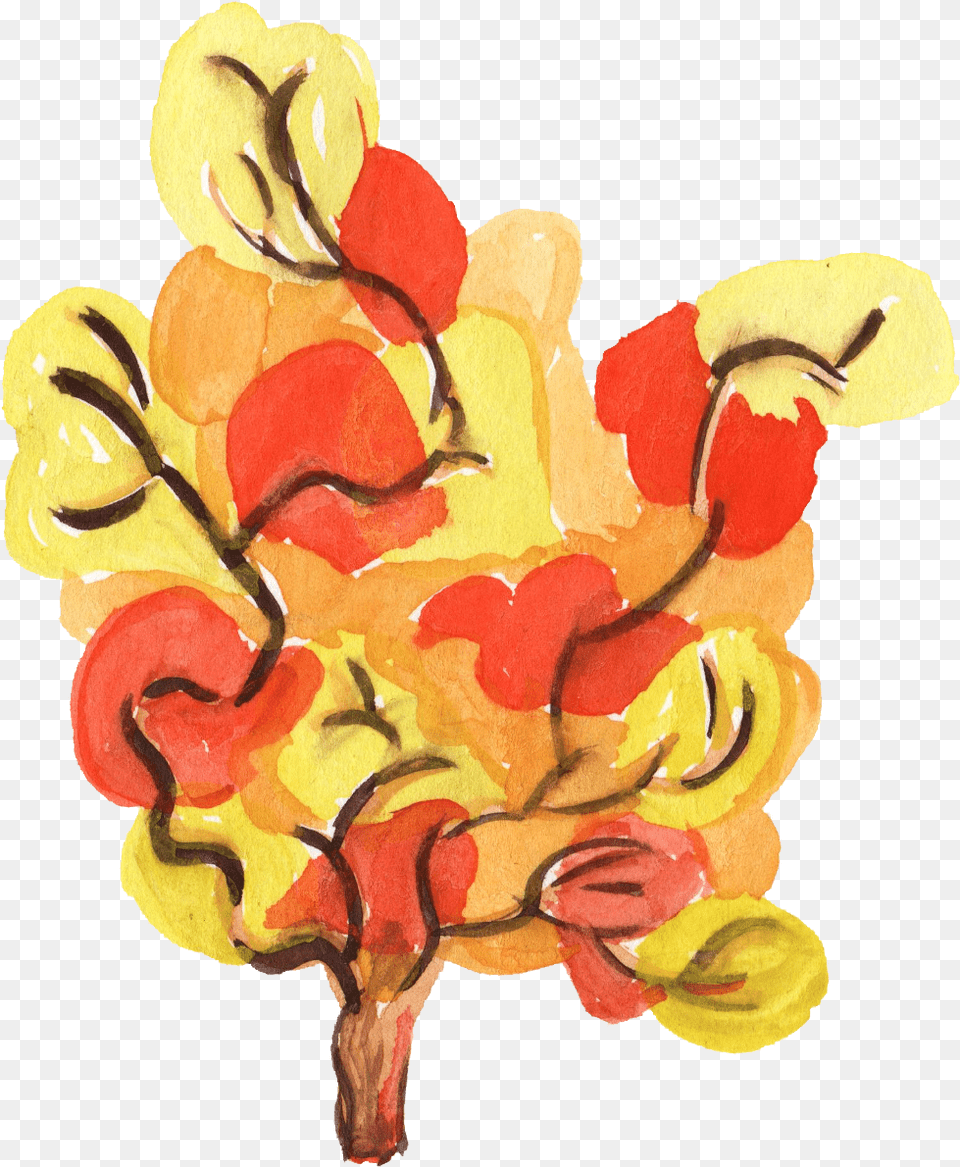 Watercolor Tree Transparent Floral Design, Art, Modern Art, Graphics, Floral Design Png