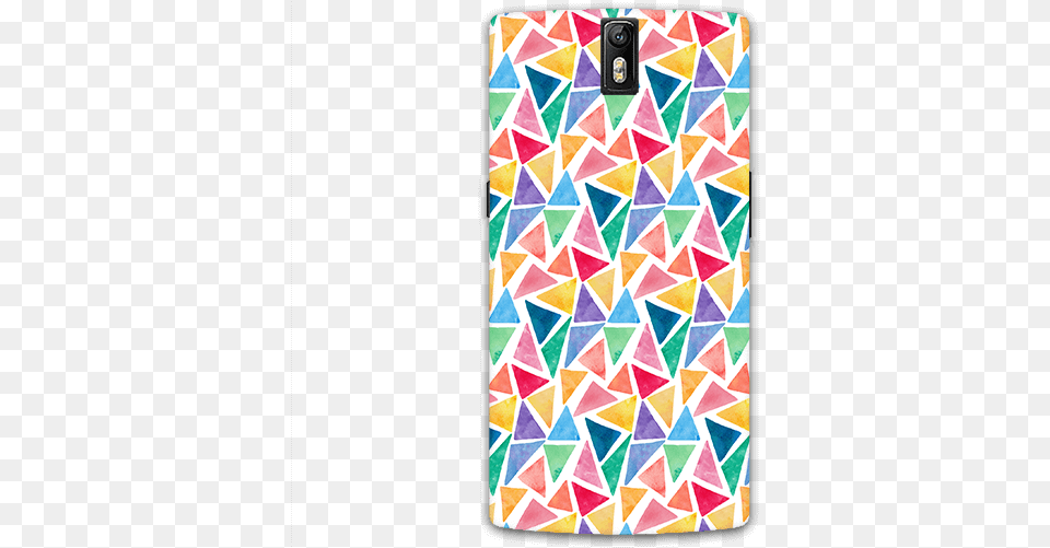 Watercolor Triangles Pattern Oneplus 1 Mobile Case Watercolor Triangles, Art, Quilt Free Transparent Png