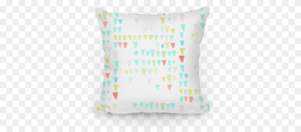 Watercolor Triangles Pillow Camping Throw Pillows, Cushion, Home Decor, Diaper Free Png Download