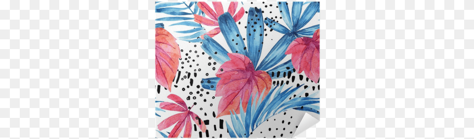 Watercolor Tropical Leaves Seamless Pattern Watercolor Painting, Art, Leaf, Plant, Floral Design Free Png