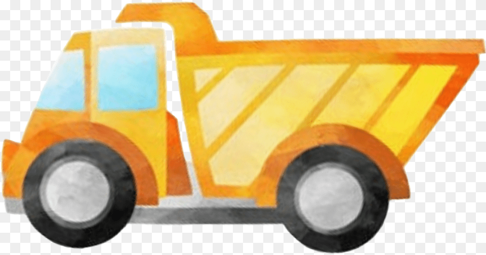 Watercolor Truck Dumptruck Dump Sticker By Stephanie School Bus, Machine, Wheel, Carriage, Transportation Free Transparent Png