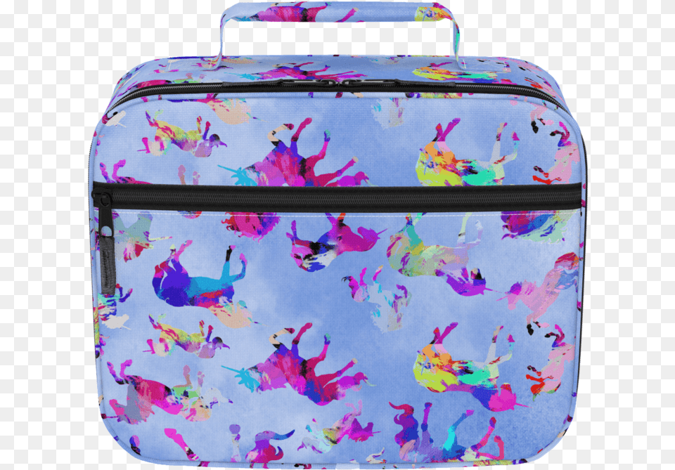 Watercolor Unicorns Lunchbox Briefcase, Baggage, Child, Female, Girl Free Png