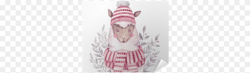 Watercolor Vector Alpaca Illustration Christmas Watercolor Image Illustration, Nature, Outdoors, Winter, Snow Free Png
