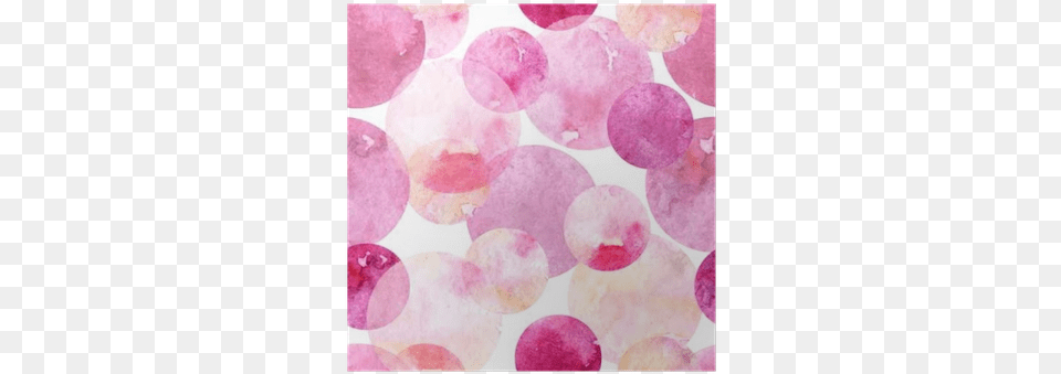 Watercolor Vector Pink Circle Ball Seamless Pattern Watercolor Painting, Flower, Petal, Plant, Paper Png Image